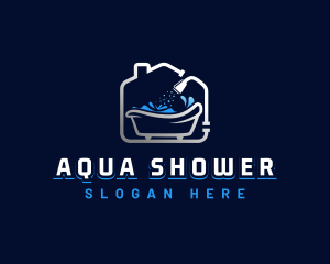 Shower - Water Pipe House Shower logo design