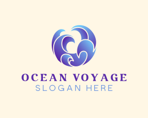 Swoosh Ocean Wave  logo design