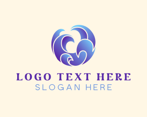 Merchandise - Swoosh Ocean Wave logo design