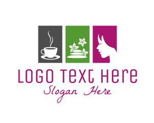 Purple Leaf - Wellness Spa Lounge logo design