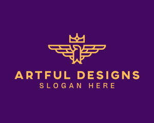 Regal Crown Eagle logo design