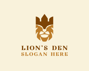 Lion - Lion King Crown logo design