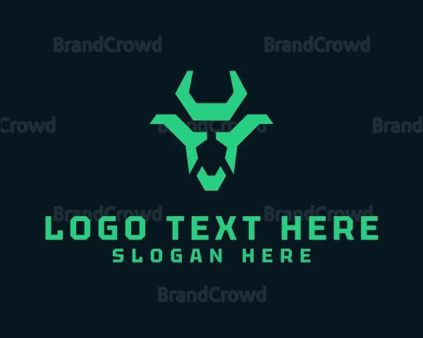 Geometric Cyber Goat Logo