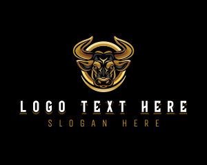 Steak - Bull Ranch Horn logo design