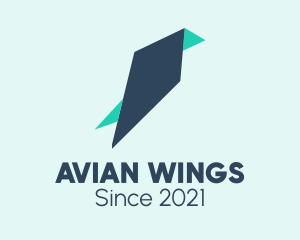 Origami Bird Avian  logo design