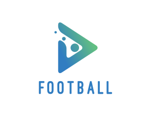 Streaming - Play Button Dots logo design