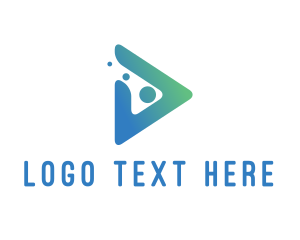 Download - Play Button Dots logo design