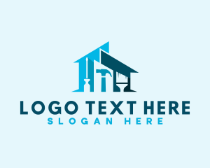 Hammer - House Builder Repair logo design