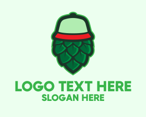 Brewer - Hops Flower Cap logo design