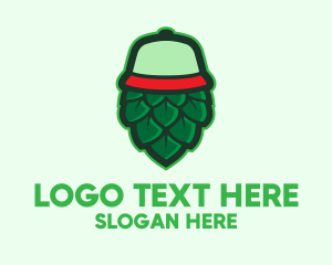 Beer Company - Hops Flower Cap logo design