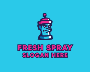 Spray Paint Man logo design