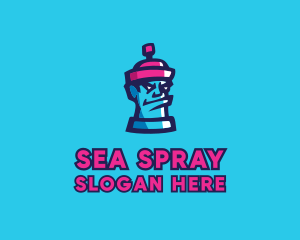 Spray Paint Man logo design