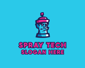 Spray Paint Man logo design