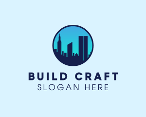 Manhattan Skyline Construction logo design