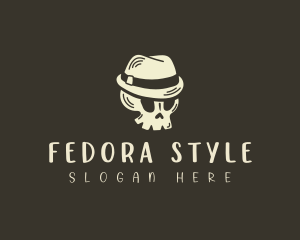 Fedora Hat Skull logo design