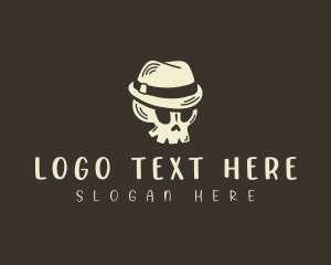 Fedora - Fedora Hat Skull logo design