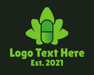 Alternative Medicine - Cannabis Medical Pill logo design