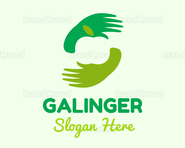 Green Apple Hand Logo