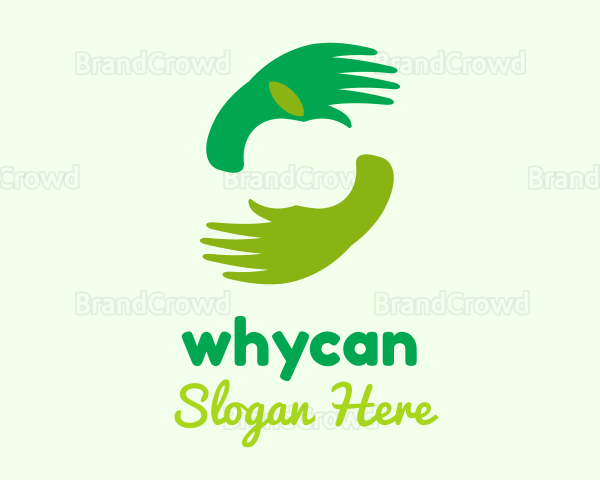 Green Apple Hand Logo