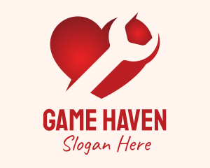 Dating - Red Heart Repair logo design