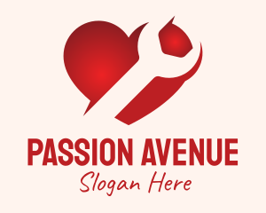 Passion - Red Heart Repair logo design