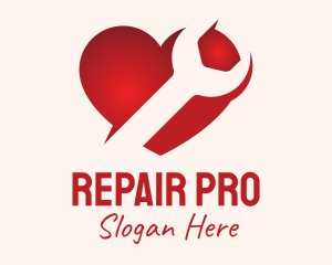 Red Heart Repair logo design