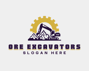 Mining Quarry Excavation  logo design