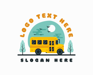 School Bus Vehicle logo design