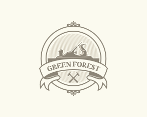 Wood Planer Lumber Carpentry logo design