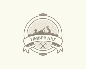 Wood Planer Lumber Carpentry logo design