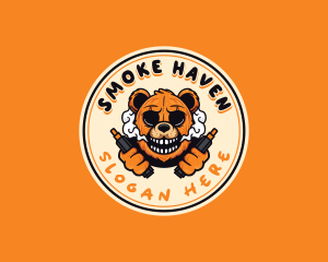 Scary Bear Vape logo design