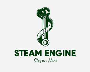 Snake Engine Rod  logo design