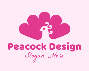 Peacock - Pink Beauty Peacock logo design