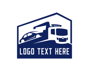 Tow Truck - Car Hauler Truck Mover logo design