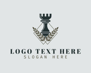 Chess Piece - Rook Chess Game logo design