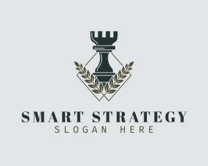 Strategic - Rook Chess Game logo design