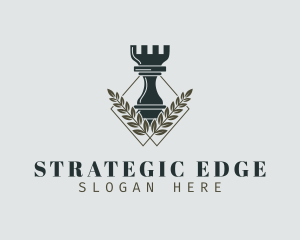 Strategy - Rook Chess Game logo design