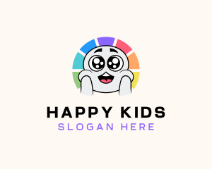 Amazed Kid Rainbow logo design