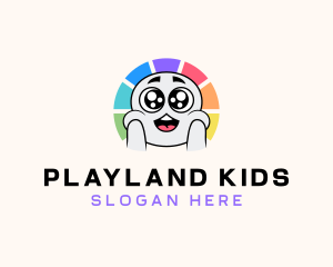 Amazed Kid Rainbow logo design