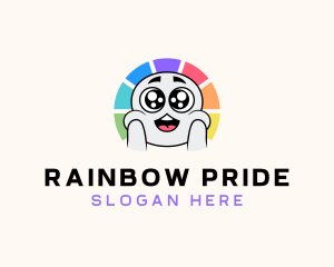 Amazed Kid Rainbow logo design