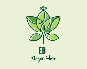 Tea Shop - Minimalist Green Leaf logo design