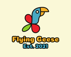 Flying Parrot Fan  logo design