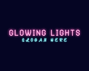 Glowing Neon Entertainment logo design