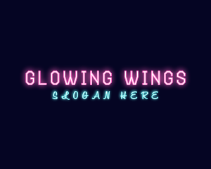 Glowing Neon Entertainment logo design