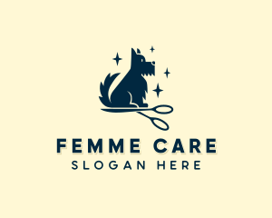 Terrier Dog Pet Care  logo design