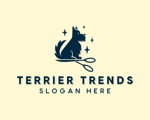 Terrier Dog Pet Care  logo design