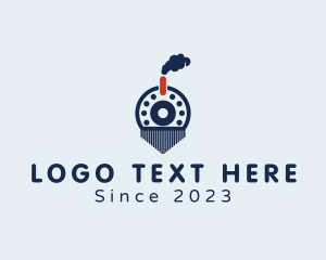 Railroad - Steam Engine Train logo design