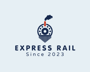 Railway - Steam Engine Train logo design