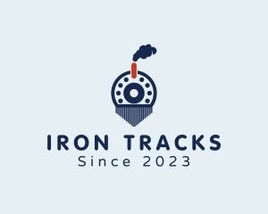 Railroad - Steam Engine Train logo design