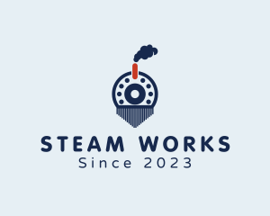 Steam Engine Train  logo design